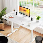 Costway Plateau de Table Monobloc 48 x 24 avec Coins Arrondis Sûrs pour Bureau à Domicile DIY Noir/Naturel/Marron Rustique/Blanc/Gris