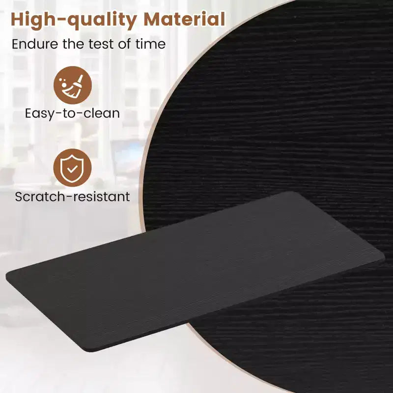 Costway Plateau de Table Monobloc 48 x 24 avec Coins Arrondis Sûrs pour Bureau à Domicile DIY Noir/Naturel/Marron Rustique/Blanc/Gris