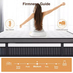 Matelas Queen, matelas hybride en mousse à mémoire de forme au gel de 14 pouces livré en boîte, conception rafraîchissante et respirante, soulagement de la pression zoné, sensation de fermeté moyenne