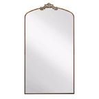 TUYOHW 66x36 Miroir arqué pleine longueur avec cadre métallique, grand miroir mural ou sur pied pour chambre à coucher, salon