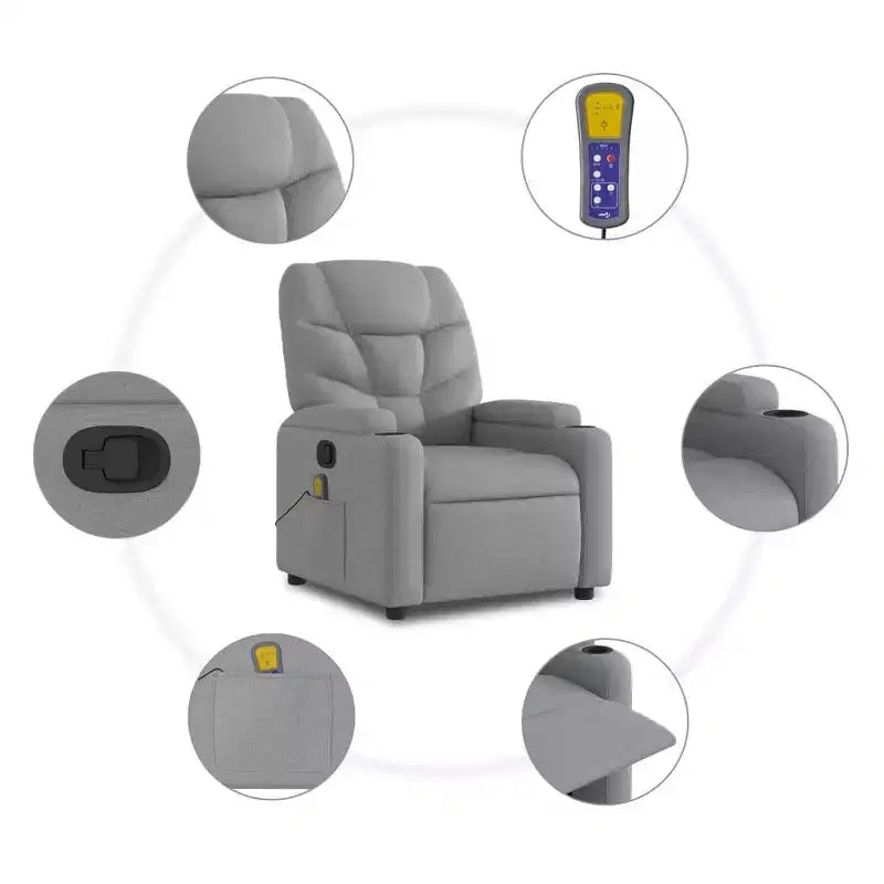 vidaXL Fauteuil inclinable de massage électrique
