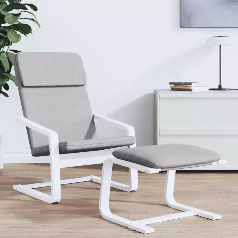 vidaXL Fauteuil d'appoint Fauteuil relaxant Siège de bureau Meuble en tissu - Gris clair