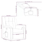 vidaXL Fauteuil de massage inclinable Tissu noir