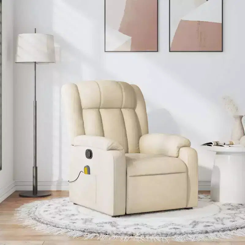 vidaXL Fauteuil de massage inclinable Tissu noir