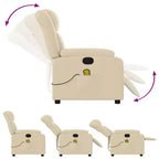 vidaXL Fauteuil de massage inclinable Tissu noir