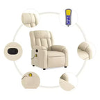 vidaXL Fauteuil de massage inclinable Tissu noir