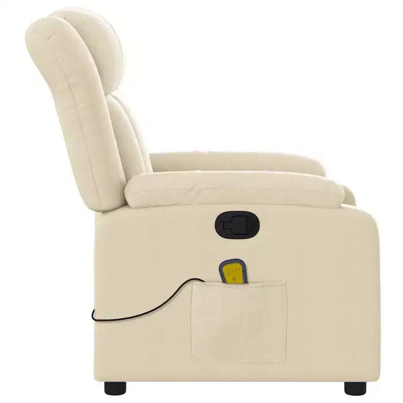vidaXL Fauteuil de massage inclinable Tissu noir