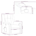 vidaXL Fauteuil de massage inclinable Tissu noir