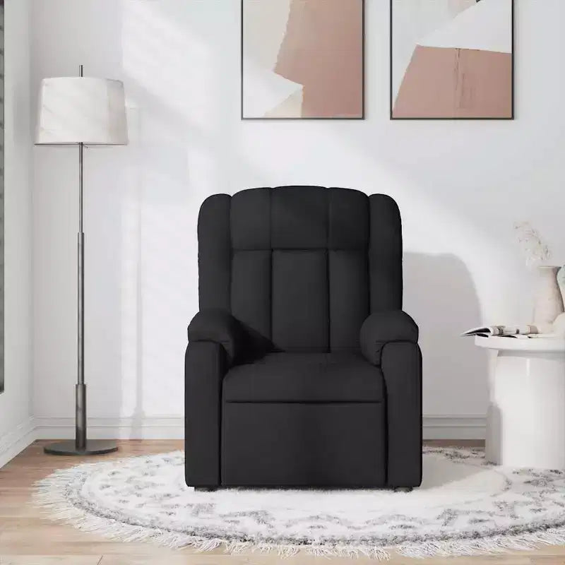 vidaXL Fauteuil de massage inclinable Tissu noir