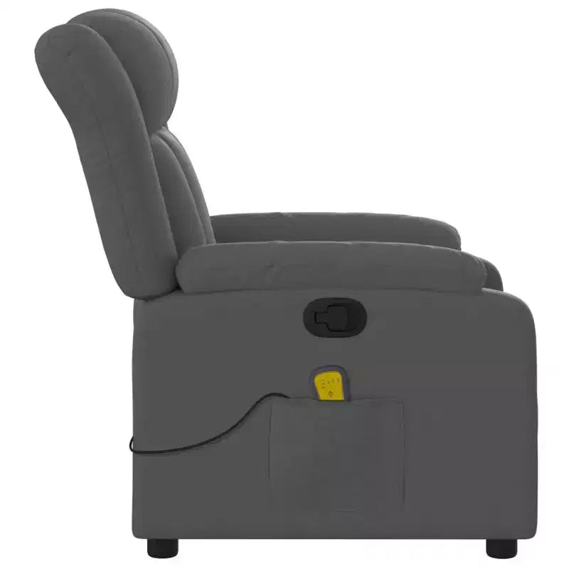 vidaXL Fauteuil de massage inclinable Tissu noir