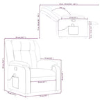 vidaXL Fauteuil de massage inclinable Tissu noir