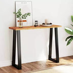 vidaXL Table Console avec Bord Brut Table d'Appoint en Bois Massif d'Acacia