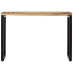 vidaXL Table Console Table d'appoint d'entrée pour Salon Couloir en Bois Massif - 110 cm en Bois de Manguier Massif Brut