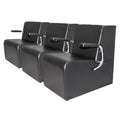 PureSana 3 Pack Chromium Anastasia Vinyl Professional Platform Hair Dryer Chair