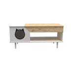 Wood Color Particleboard Cat Litter Cabinet-Coffee Table