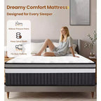 Matelas en mousse à mémoire de forme compressé, 35,5 cm, taille King, pour un sommeil frais et un soulagement de la pression, fermeté moyenne