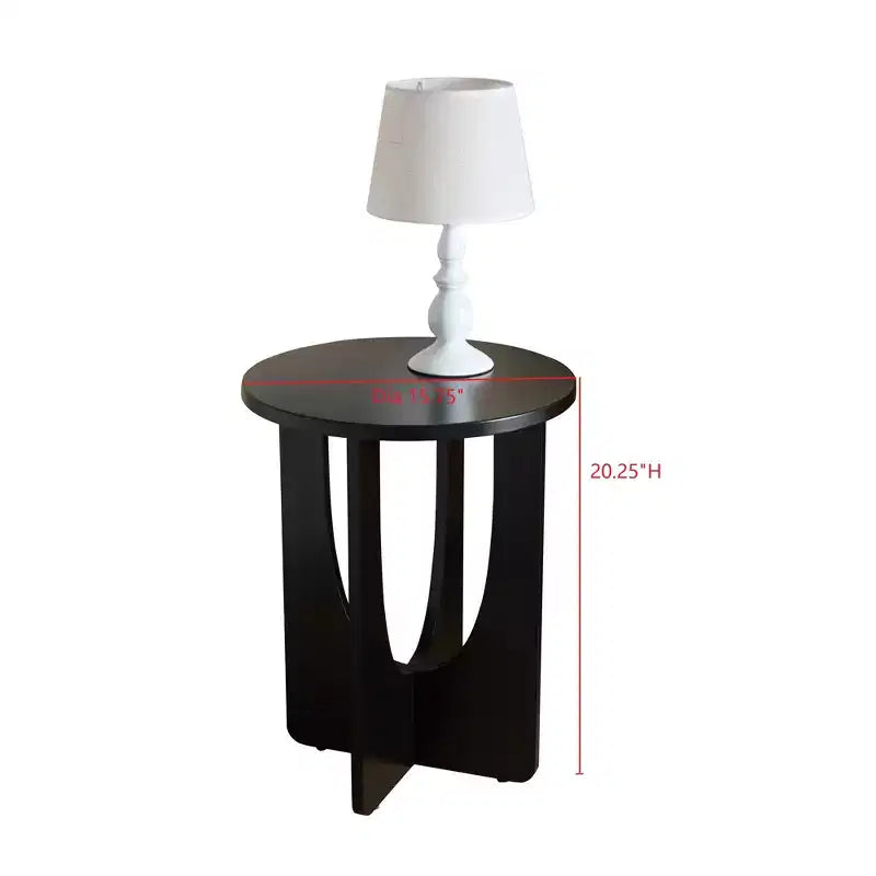 Kings Brand Furniture Table d'appoint ronde Theo Design moderne
