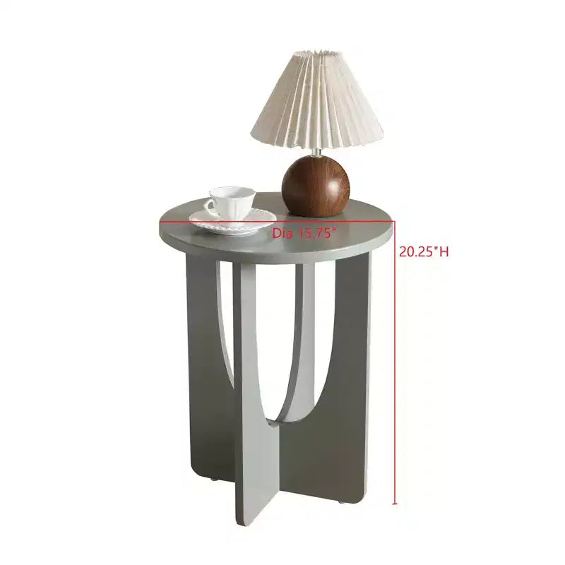 Kings Brand Furniture Table d'appoint ronde Theo Design moderne