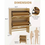 Meuble à chaussures étroit Acekool pour entrée, avec 2 tiroirs basculants, meuble de rangement pour chaussures dissimulé