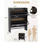 Meuble à chaussures étroit Acekool pour entrée, avec 2 tiroirs basculants, meuble de rangement pour chaussures dissimulé