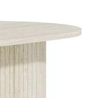 Table basse oblongue cannelée Galano avec base ronde 39,2 L 19,5 P 14,9 H