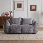 Pouf géant Okak avec 2 oreillers, pouf avec mousse à mémoire de forme pour 2, chaise longue de sol pour le salon
