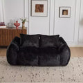 Pouf géant Okak avec 2 oreillers, pouf avec mousse à mémoire de forme pour 2, chaise longue de sol pour le salon