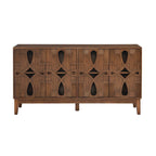 Bahut-buffet de style moderne du milieu du siècle avec rangement, armoire de rangement avec 4 portes et étagères réglables