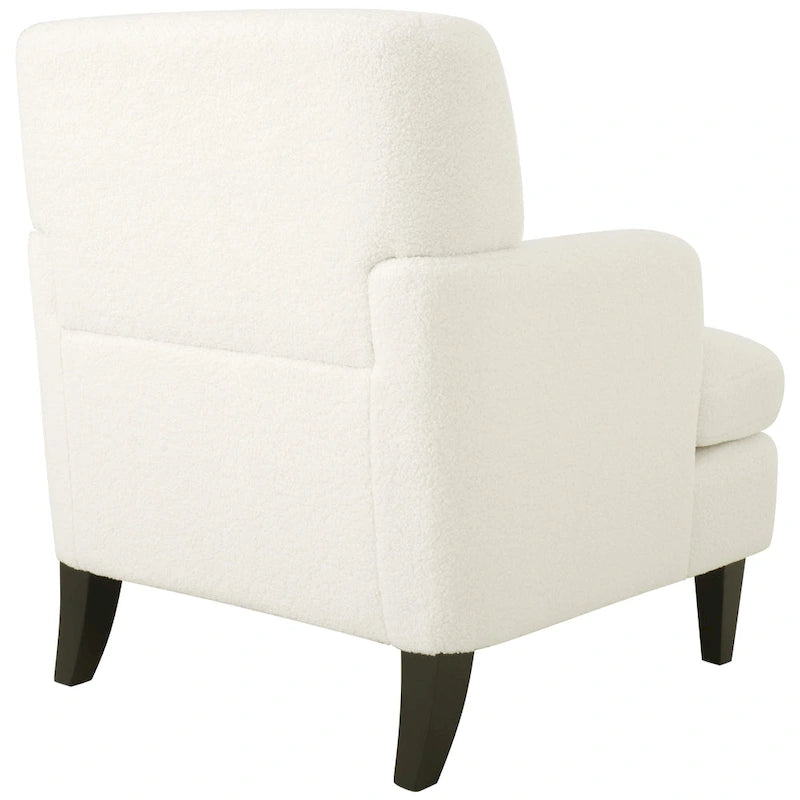 Fauteuil d'appoint en tissu moderne avec dossier rembourré