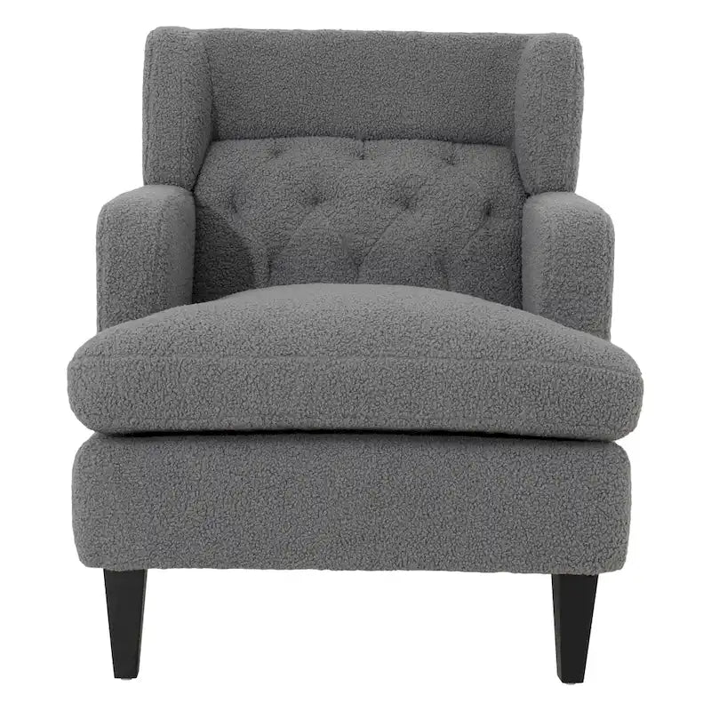 Fauteuil d'appoint en tissu moderne avec dossier rembourré