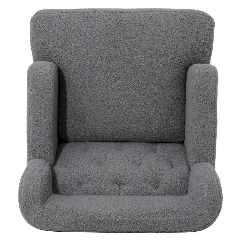 Fauteuil d'appoint en tissu moderne avec dossier rembourré