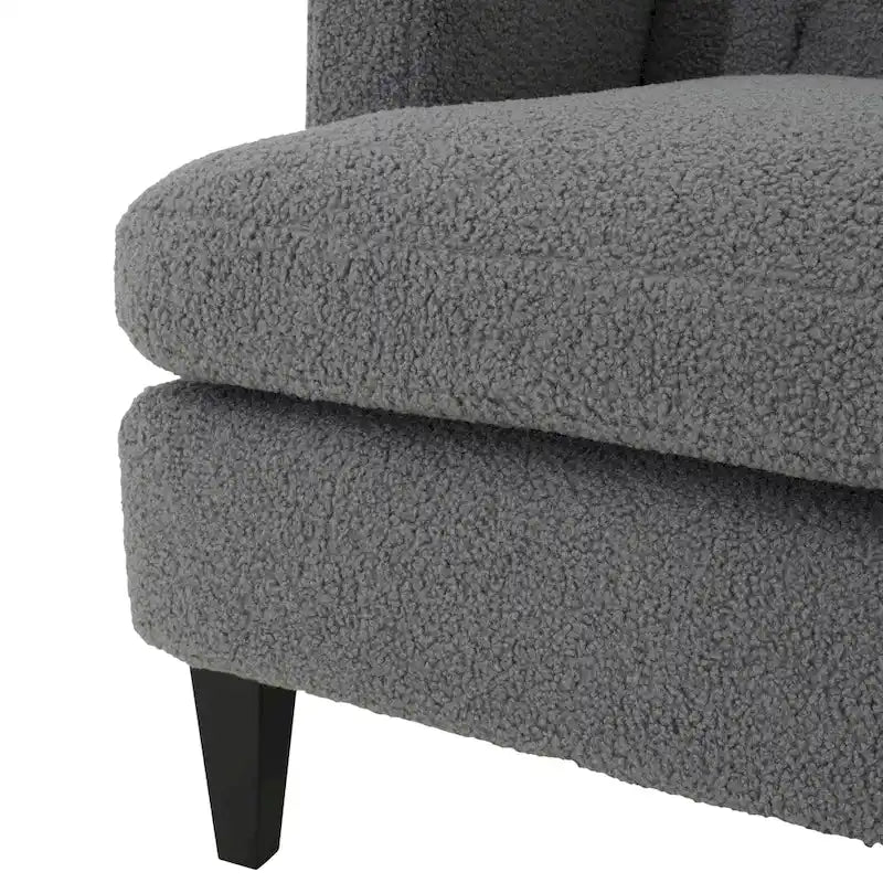 Fauteuil d'appoint en tissu moderne avec dossier rembourré