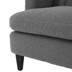 Fauteuil d'appoint en tissu moderne avec dossier rembourré