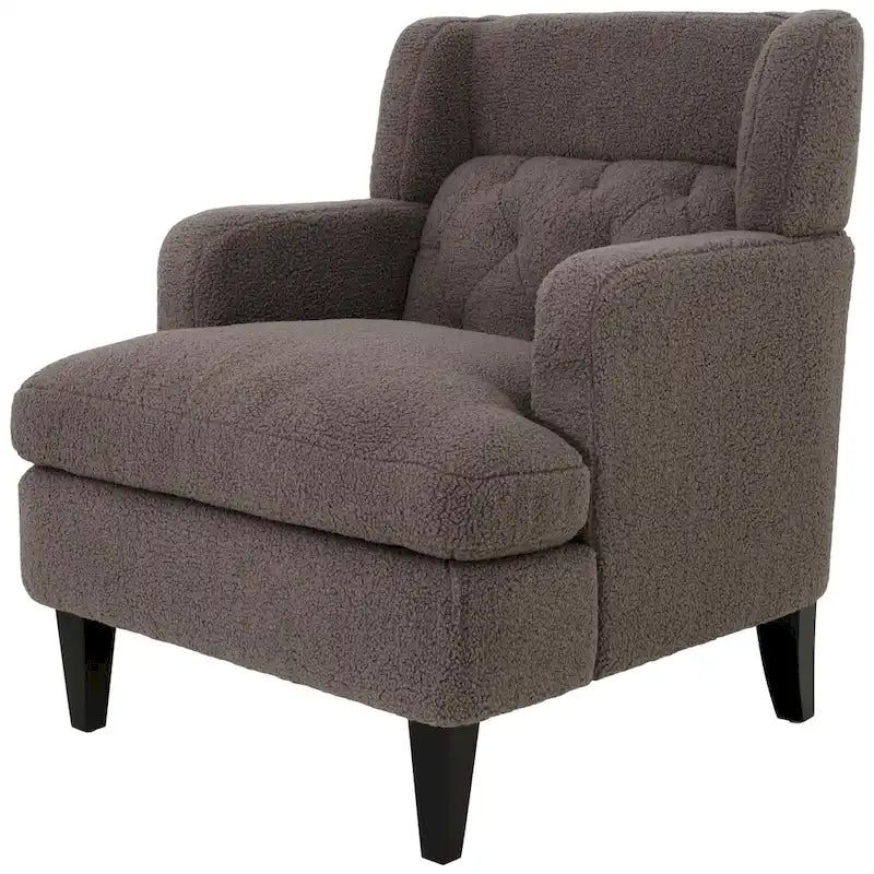 Fauteuil d'appoint en tissu moderne avec dossier rembourré