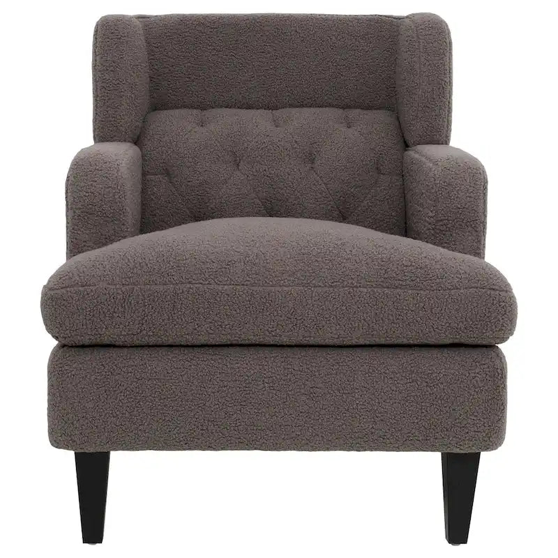 Fauteuil d'appoint en tissu moderne avec dossier rembourré