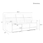 Canapé inclinable électrique zéro gravité en cuir de 83,5 po avec appuie-tête et support lombaire électriques, ports USB et USB-C