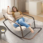 Fauteuil à bascule d'intérieur "Royal" surdimensionné, 204 kg avec coussins résistants à l'eau