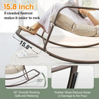Fauteuil à bascule d'intérieur "Royal" surdimensionné, 204 kg avec coussins résistants à l'eau
