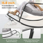 Fauteuil à bascule d'intérieur "Royal" surdimensionné, 204 kg avec coussins résistants à l'eau