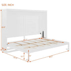 Lit escamotable Queen Size avec mécanisme à double piston, sans sommier à ressorts