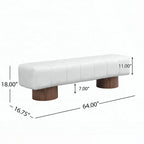 Banc ottoman d'entrée en bout de lit sans assemblage