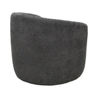Fauteuil d'appoint en bouclette avec dossier incurvé, assise moelleuse et aucun assemblage requis