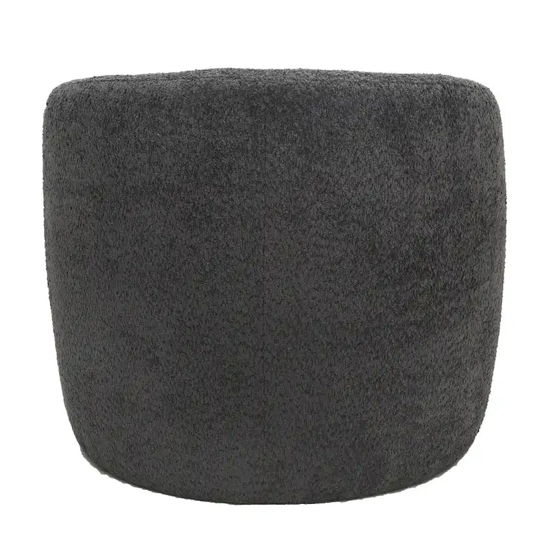 Fauteuil d'appoint en bouclette avec dossier incurvé, assise moelleuse et aucun assemblage requis
