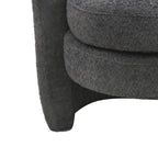 Fauteuil d'appoint en bouclette avec dossier incurvé, assise moelleuse et aucun assemblage requis