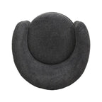 Fauteuil d'appoint en bouclette avec dossier incurvé, assise moelleuse et aucun assemblage requis