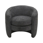 Fauteuil d'appoint en bouclette avec dossier incurvé, assise moelleuse et aucun assemblage requis