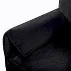 Fauteuil modulaire en chenille avec poches de rangement et coussin décoratif