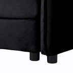 Fauteuil modulaire en chenille avec poches de rangement et coussin décoratif