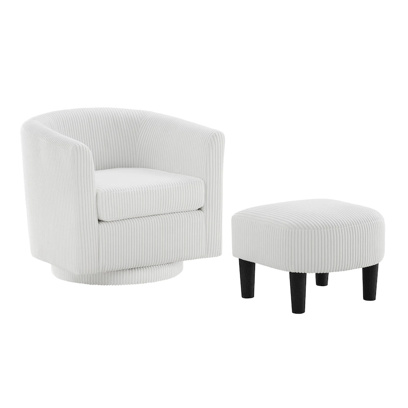 26.38 Fauteuil pivotant avec ottoman