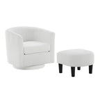 26.38 Fauteuil pivotant avec ottoman